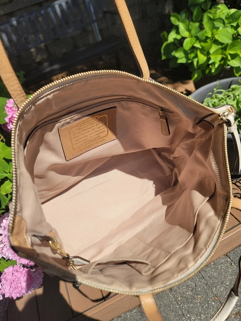 Coach Signature Stripe Tote Y2K Era 2008 11691